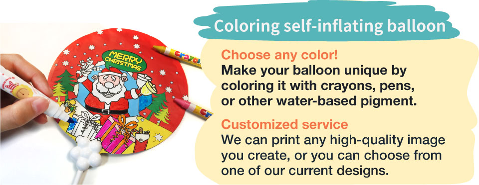 Coloring Self-inflating Balloons