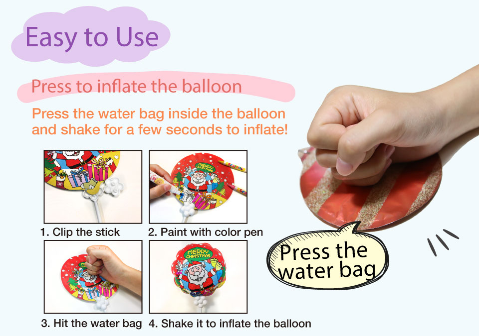 How to draw on your self-inflating balloons