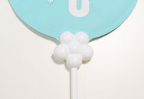 自動充氣氣球-專利夾棒-白色花形